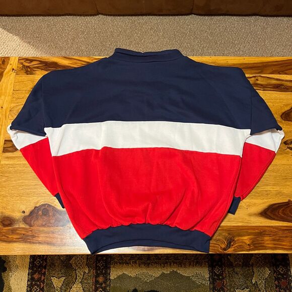 NWT Kanley Australia Quarter Zip Sweatshirt Red White Blue Made in Australia XXL - Picture 6 of 8